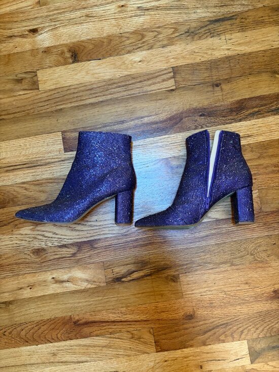 Betsey Johnson Shoes - Betsey Johnson Cady Bootie Size 11 Purple Sparkle